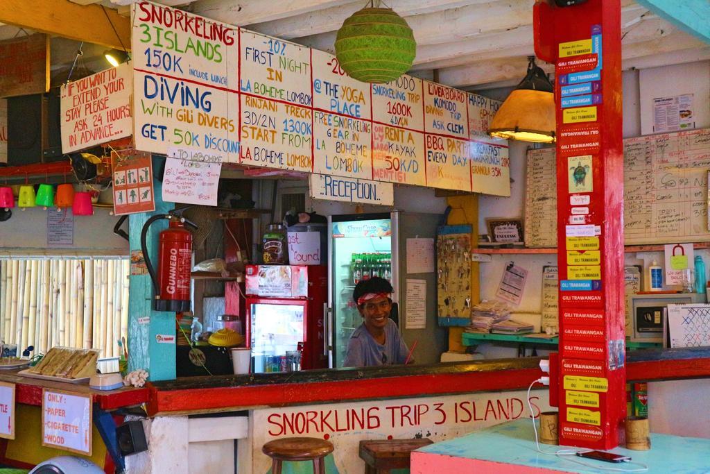 A Pousada Gili La Boheme Gili Trawangan Exterior foto